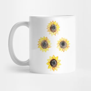 Cheerful Watercolor Sunflowers Mug